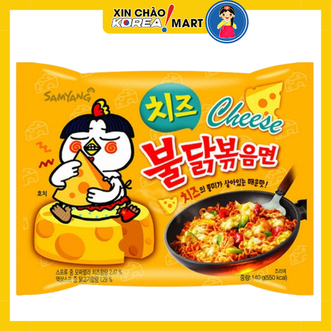 Mì gà cay phô mai Samyang 140g | 삼양 치즈 불닭볶음면 멀티 140g