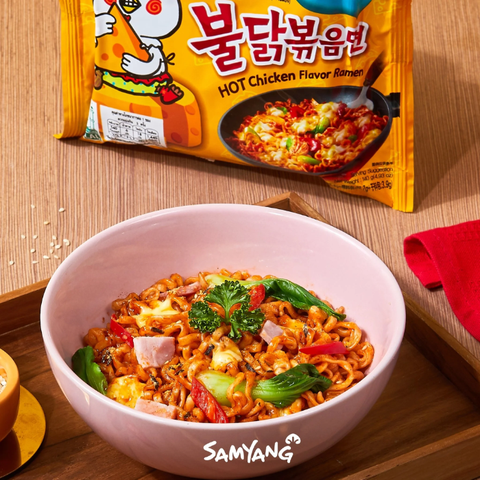 Mì gà cay phô mai Samyang 140g | 삼양 치즈 불닭볶음면 멀티 140g