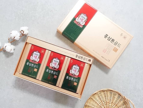 Nước hồng sâm pha sẵn KGC Cheong Kwan Jang Tonic Gold 40ml x 30 gói | 홍삼톤골드 40ml x 30포