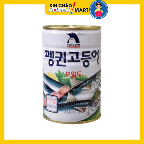 Cá thu đóng hộp Peguin 400g | 펭귄고등어보일드400g