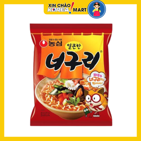 Mì hải sản cay Neoguri Nongshim 120g | 농심 얼큰한 너구리 120g