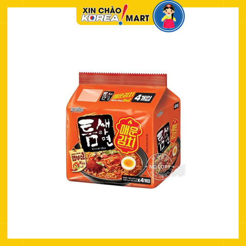 [팔도] 틈새라면 매운김치 120g*4 - Mì cay kim chi 120g*4
