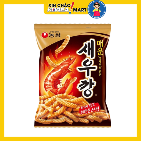 Bánh snack tôm cay Hàn Quốc 90g | 매운새우깡 90g