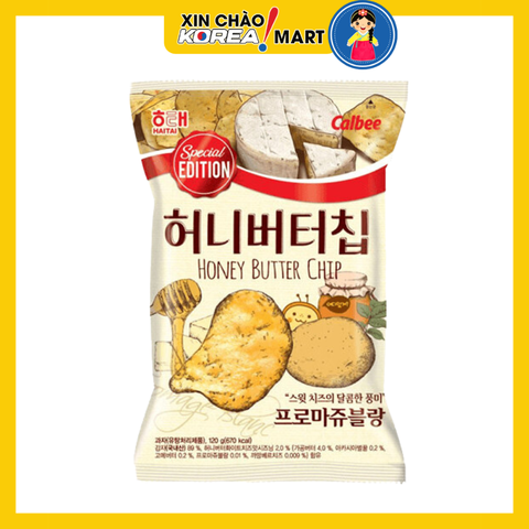 Snack bơ mật ong phô mai tươi 60g 해태 허니버터칩 60g