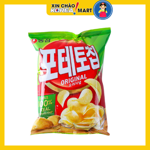 Bánh snack khoai tây truyền thống Nongshim Hàn Quốc 60g | 칩포테토오리지널 60g