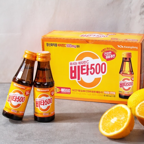 Nước tăng lực bổ sung Vitamin C Vita500 Kwangdong100ml | 광동제약 비타500 100ml