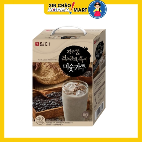 Ngũ cốc Damtuh vị mè đen, đậu đen, gạo đen 20g*40 gói | 담터 검은콩 참깨,흑미 미숫가루 20g*40