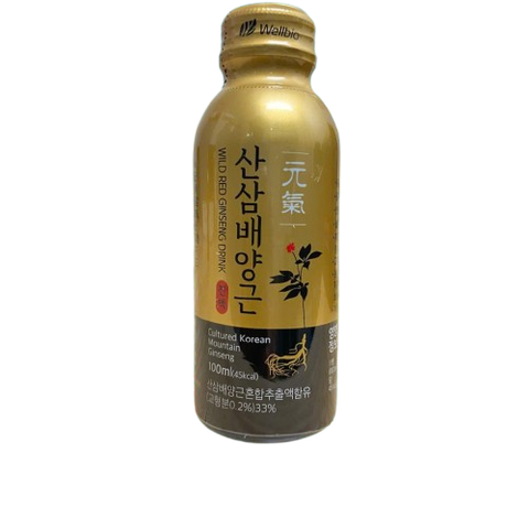 [Wellbio] 산삼배양근진액 100ml - Nước uống chiết xuất rẽ sâm núi 100ml