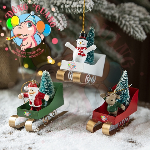 Xe trượt tuyết treo cây thông (03 mẫu)