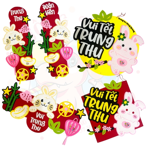 Bảng treo vải nỉ Trung thu