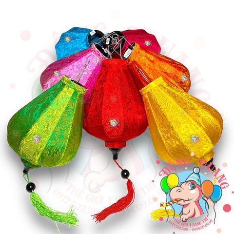 Combo 10 lồng đèn Hội An vải gấm