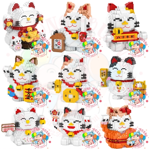 Mô hình Mèo thần tài lắp ráp (9 mẫu)