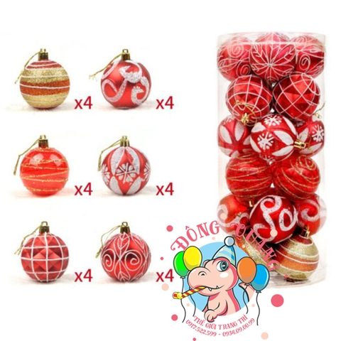 Set 24 châu hỗn hợp 6 kiểu