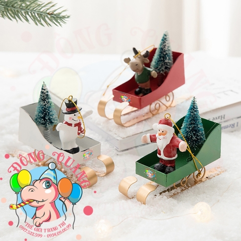 Xe trượt tuyết treo cây thông (03 mẫu)