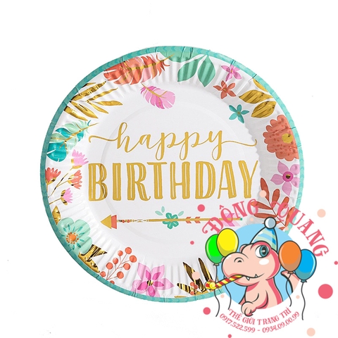 Bộ ly, đĩa chủ đề hoa lá (set 10)