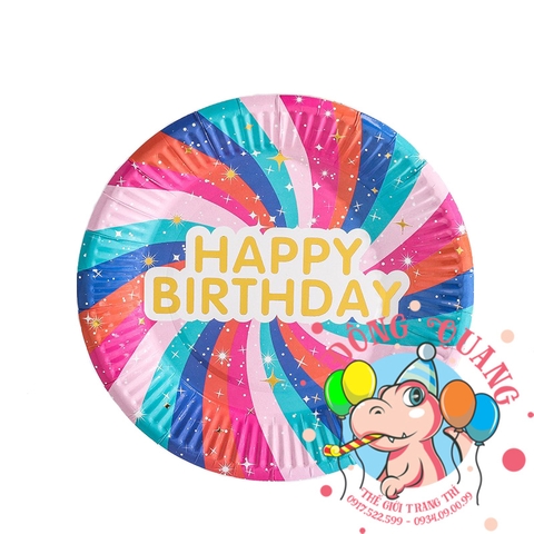 Bộ ly, đĩa chủ đề cầu vồng (set 10)