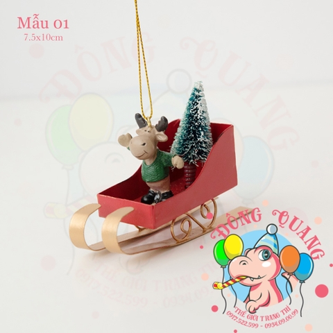 Xe trượt tuyết treo cây thông (03 mẫu)