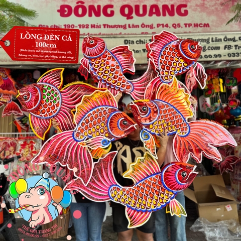 Đèn Trung thu Cá chép nhảy giấy kiếng (cỡ lớn)