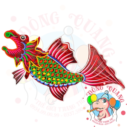 Đèn Trung thu Cá chép hoá rồng giấy kiếng (cỡ lớn)