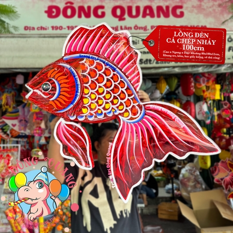 Đèn Trung thu Cá chép nhảy giấy kiếng (cỡ lớn)