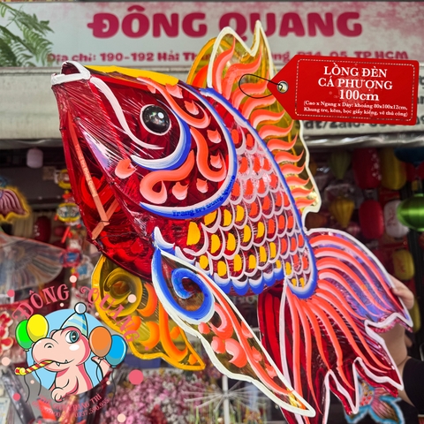 Đèn Trung thu Cá chép phượng giấy kiếng (cỡ lớn)