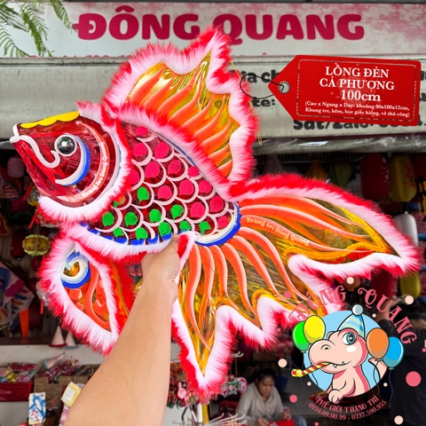 Đèn Trung thu Cá chép phượng giấy kiếng (cỡ lớn)