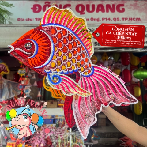 Đèn Trung thu Cá chép nhảy giấy kiếng (cỡ lớn)