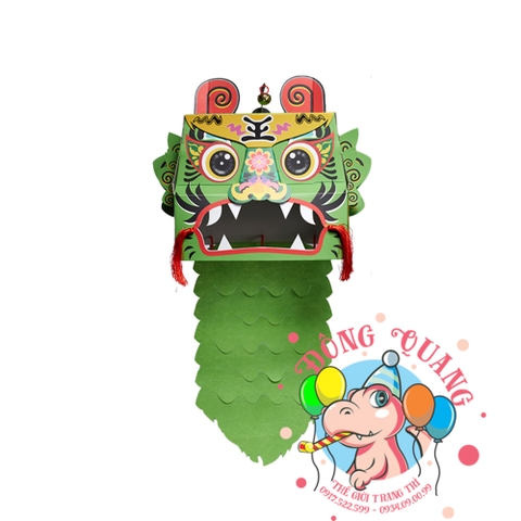 Đầu lân giấy lắp ráp thủ công (mẫu 1)