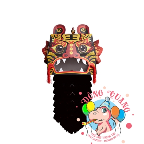 Đầu lân giấy lắp ráp thủ công (mẫu 1)