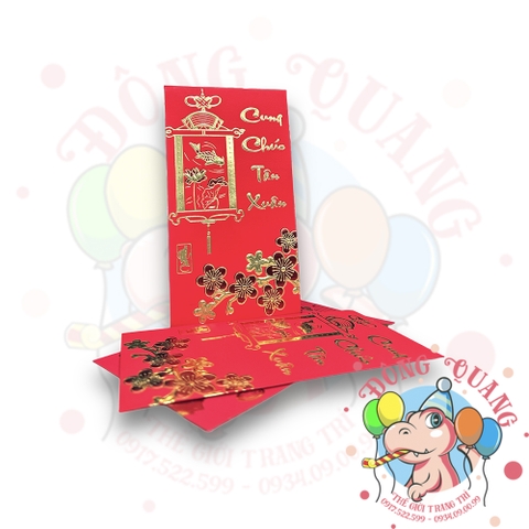 Set 6 bao lì xì đỏ may mắn (bản dài)