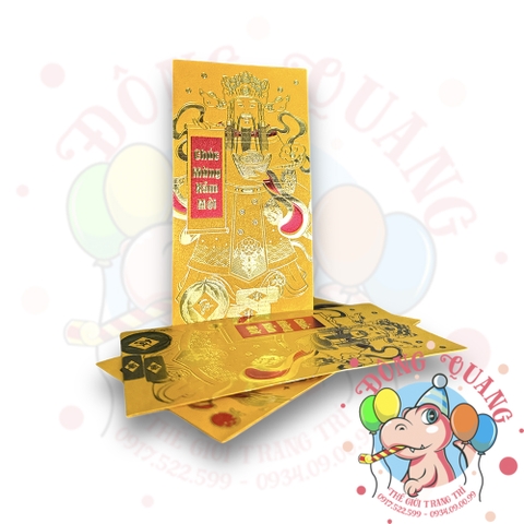 Set 6 bao lì xì vàng may mắn (bản dài)