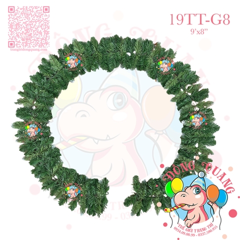 Dây trang trí đầu tròn 2 loại lá phun sơn