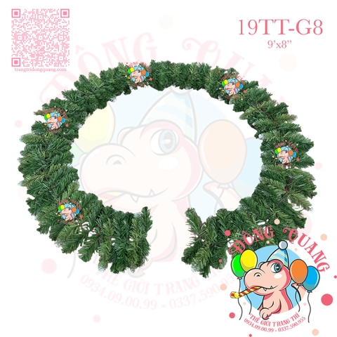 Dây trang trí đầu tròn 2 loại lá phun sơn