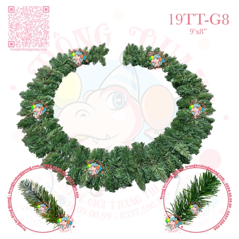 Dây trang trí đầu tròn 2 loại lá phun sơn