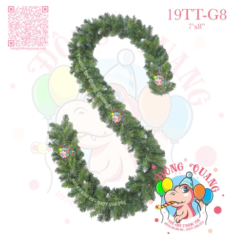 Dây trang trí đầu tròn 2 loại lá phun sơn