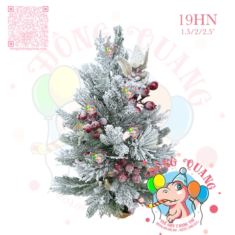 Cây thông mini cước đầu loa phủ tuyết trang trí