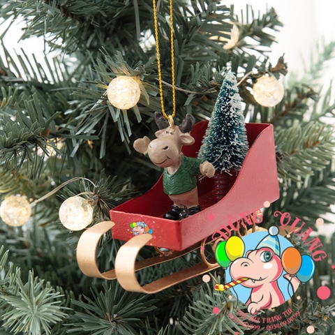 Xe trượt tuyết treo cây thông (03 mẫu)