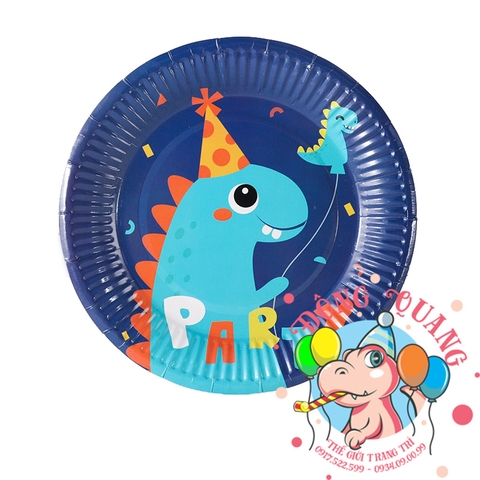 Bộ ly, đĩa chủ đề khủng long (set 10)