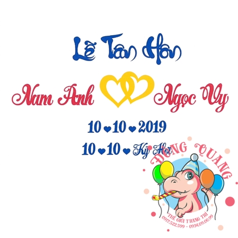 Chữ cưới xốp (mẫu 20)