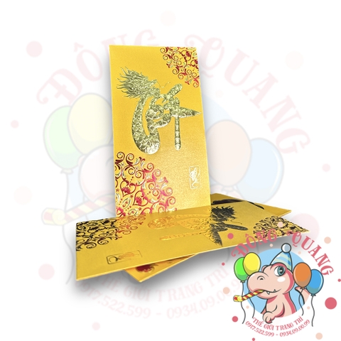 Set 6 bao lì xì vàng may mắn (bản dài)