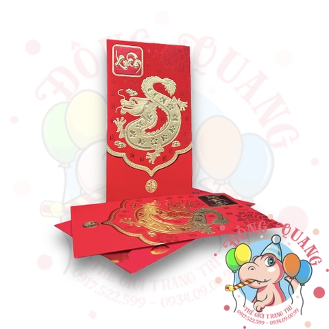 Set 6 bao lì xì đỏ may mắn (bản dài)