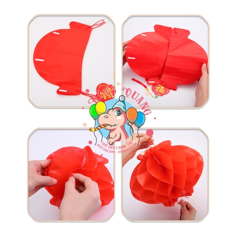 Đèn lồng tổ ong form dày treo ngoài trời