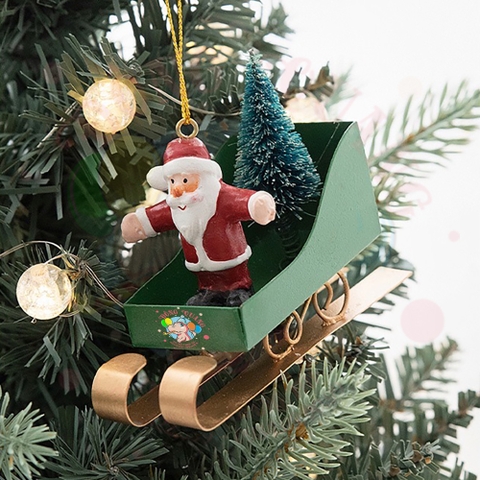 Xe trượt tuyết treo cây thông (03 mẫu)