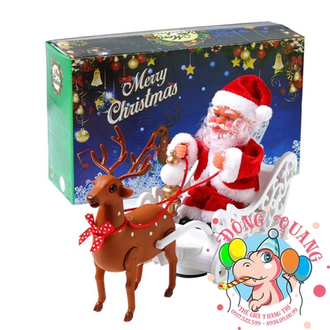 Ông già Santa Claus cưỡi xe tuần lộc