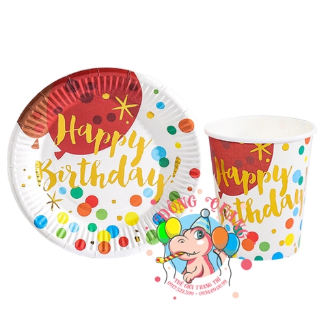 Bộ ly, đĩa chủ đề bánh kẹo (set 10)