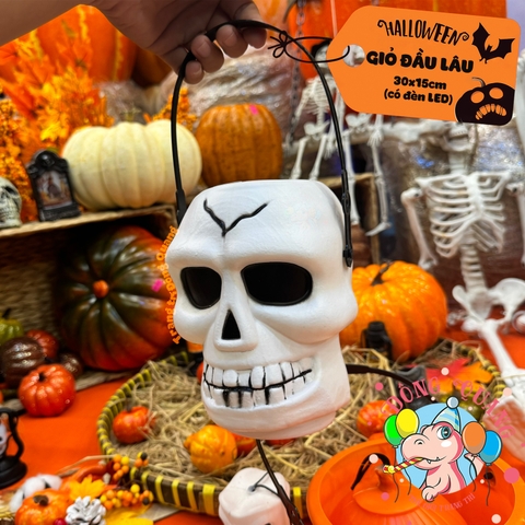 Giỏ kẹo đầu lâu Halloween 1