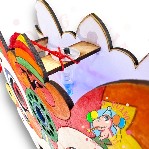 Đèn Trung thu gỗ đầu Lân