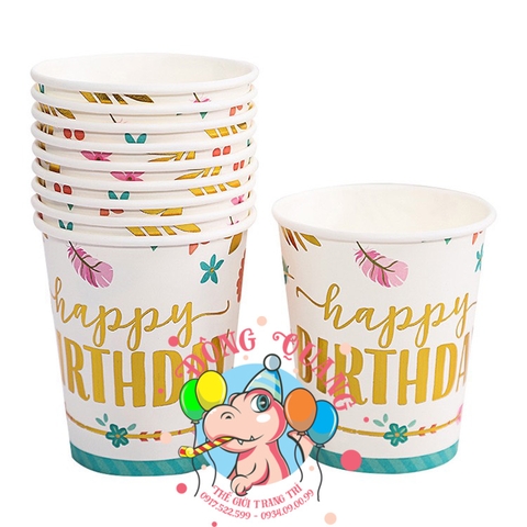 Bộ ly, đĩa chủ đề hoa lá (set 10)