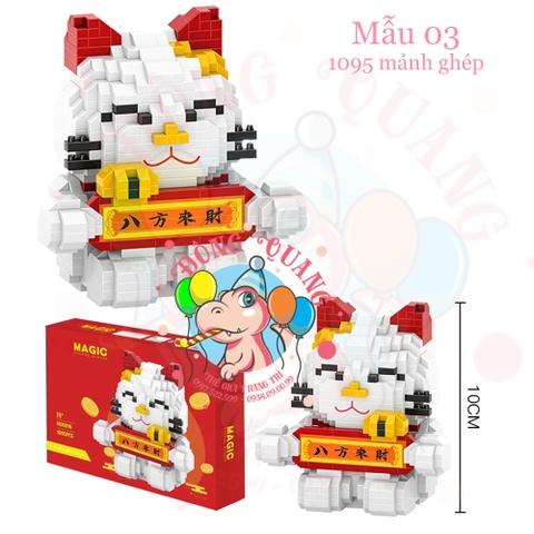 Mô hình Mèo thần tài lắp ráp (9 mẫu)