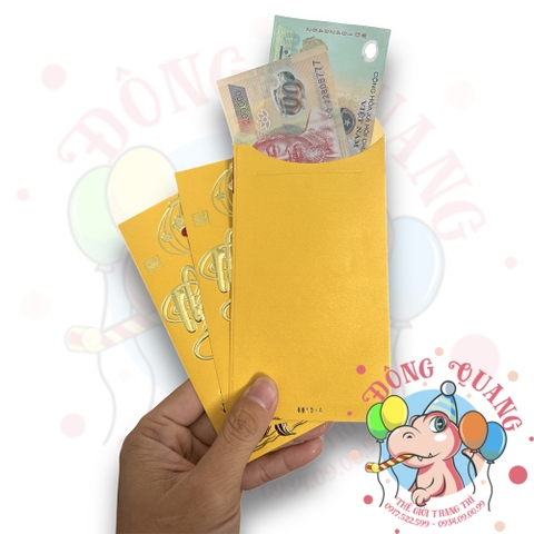 Set 6 bao lì xì vàng may mắn (bản dài)